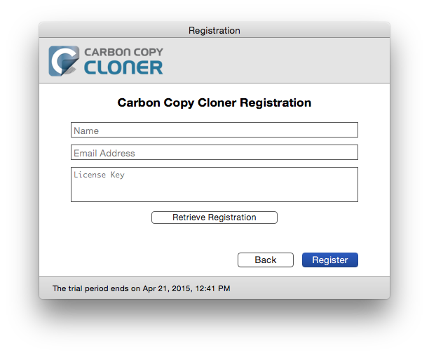 Copy and Paste in Registration Codes