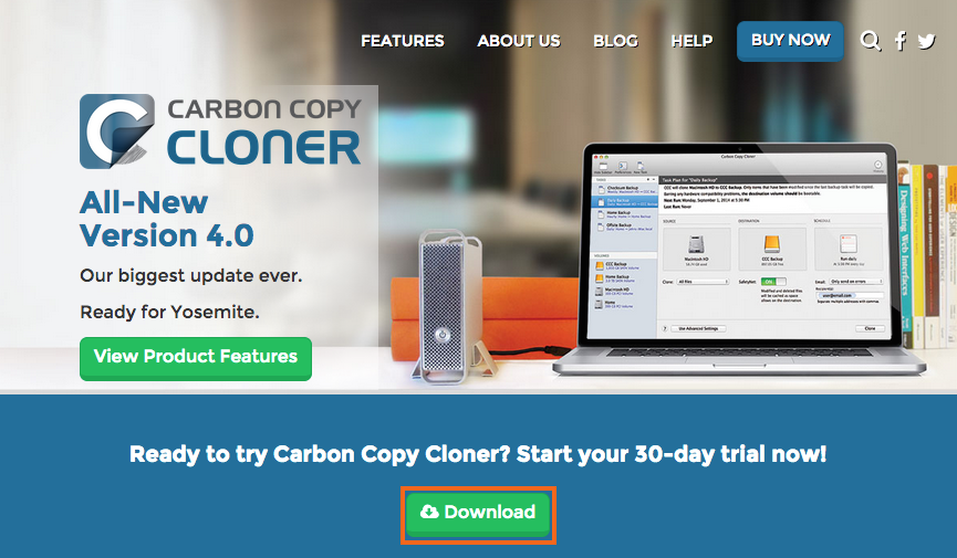 Installa e avvia Carbon Copy Cloner