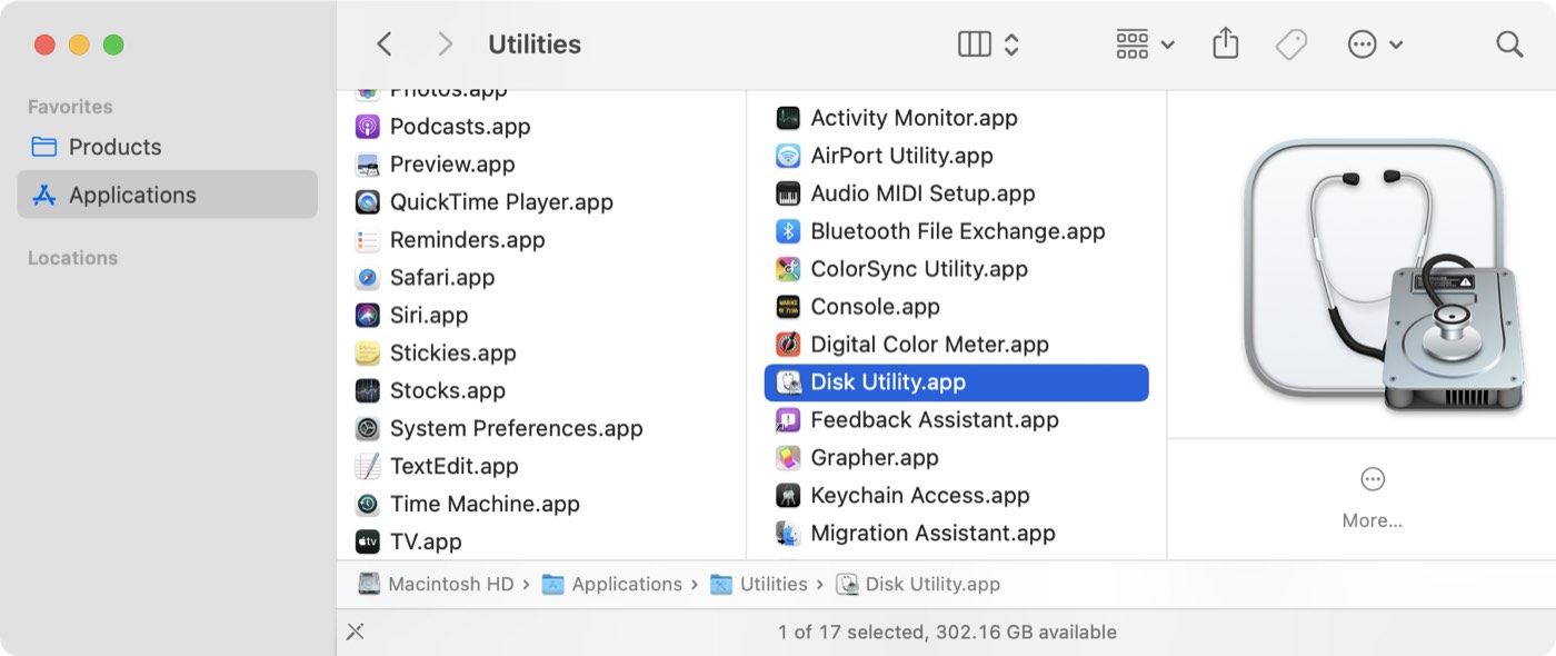 Open Disk Utility