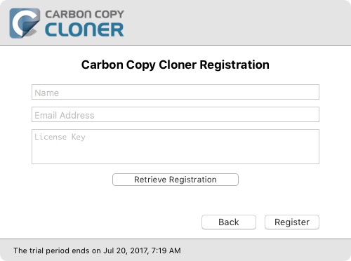 Copy and Paste in Registration Codes