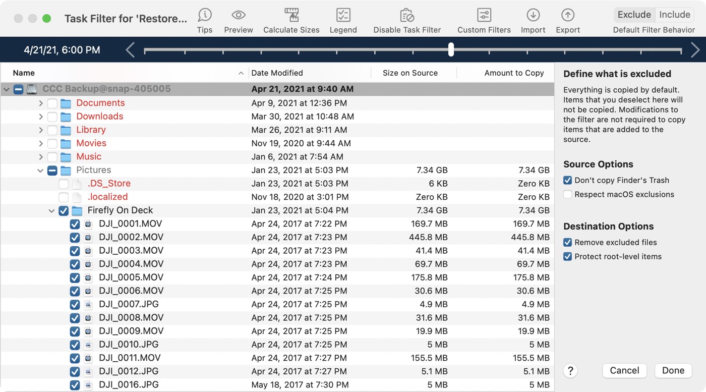 CCC's Snapshot Navigator